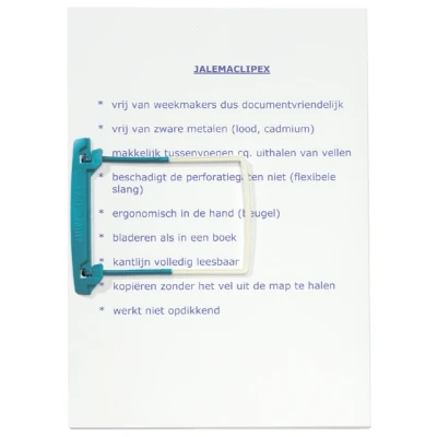Afbeelding van Bundelmechaniek JalemaClipex petrol 100 stuks