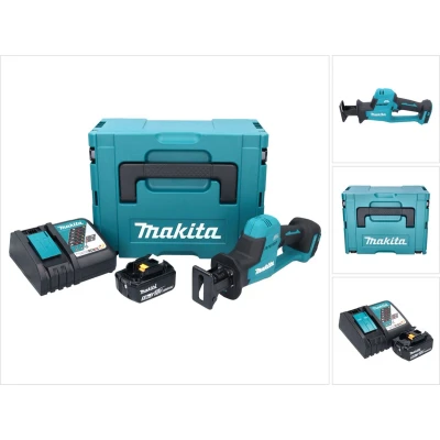 Afbeelding van Makita DJR 189 RT1J accu Reciprozaag 18 V Brushless + 1x 5.0 Ah lader Makpac