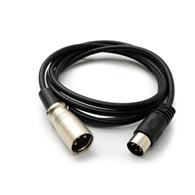 Afbeelding van System S Audiokabel 150 cm XLR 3 polige stekker naar DIN 5 adapter in zwart