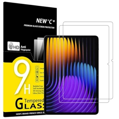 Afbeelding van NEW&#039;C 2 Stuks, Screen Protector voor Xiaomi Pad 7, 7 Pro Gehard Glass Schermbeschermer Luchtbelvrij Ultrabestendig (0,33 mm HD Ultra transparant) 9H hardheid glas
