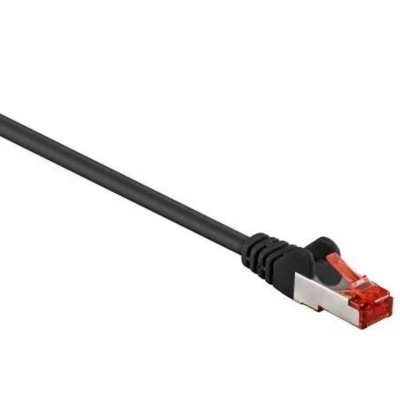 Afbeelding van S/FTP CAT6 Gigabit netwerkkabel / zwart LSZH 0,25 meter