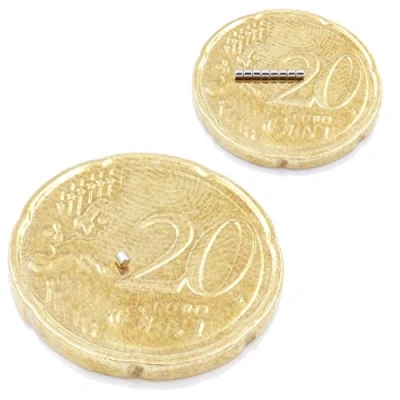 Afbeelding van Brudazon 70 mini schijfmagneten 1x1mm N52 sterkste niveau neodymium magneten ultrasterk Power magneet voor modelbouw, foto, whiteboard, prikbord, koelkast, knutselen magnetische schijf