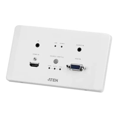 Afbeelding van HDMI &amp; VGA HDBaseT zender met EU wandplaat/PoH (4K @100m) (HDBaseT Klasse A) VE2812AEUT ATEN