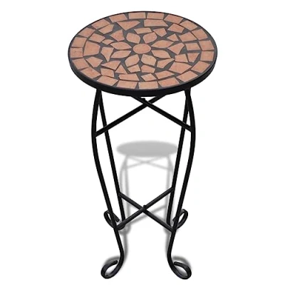 Afbeelding van Bijzeltafel mozaïek terracottakleurig