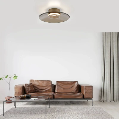 Afbeelding van Paul Neuhaus Design plafondlamp Pure Moon brons Ø 32cm 6094 97