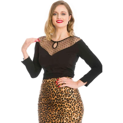 Afbeelding van Dancing Days EVITA EVENING Longsleeve top 4XL Zwart