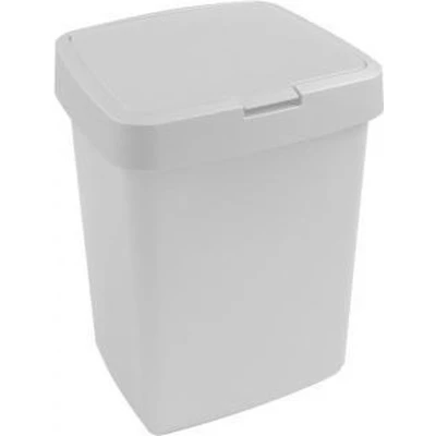 Afbeelding van SUNWARE Delta vuilnisbak met klep deksel bevestigingsring 10 L 25 x 22 32,5 cm wit