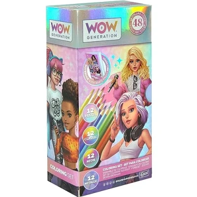 Afbeelding van Wow Generation Luxe Schrijfgerei set 48 Potloden + Notieblok Pink