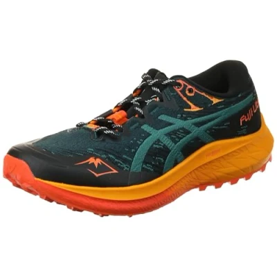 Afbeelding van Asics FUJI LITE 5 Trail hardloopschoenen, Heren, Maat: 40, Saxon green/rainy lake Textiel/ synthetisch