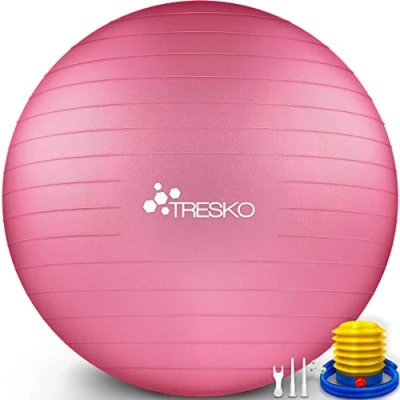 Afbeelding van Yogabal Roze 65 cm, Trainingsbal, Pilates, gymbal