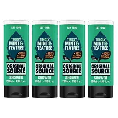 Afbeelding van ORIGINAL SOURCE Douchegelset 4 x 250 ml Tingly Mint &amp; Tea Tree