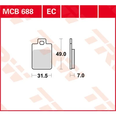 Afbeelding van Remblokkenset, schijfrem TRW MCB688
