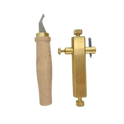 Afbeelding van Yinfente 1 Set Messing Purfling Gereedschap Inlay Ingelegd Groef Carver Mes Luthier Voor Maken Viool Altviool