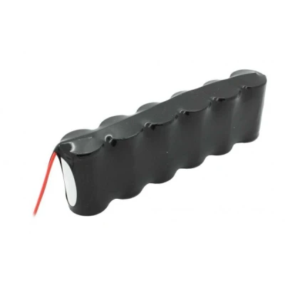 Afbeelding van Noodlichtbatterij NiCd 7.2V 1800mAh F1x6 Sub C met 200 mm kabel aan één zijde geschikt voor 7.2 V batterijen