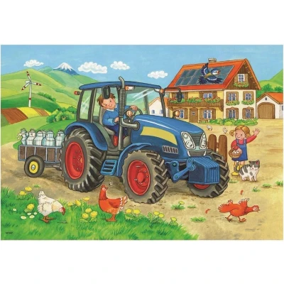 Afbeelding van Ravensburger puzzel bouwplaats en boerderij 2 x 12 stukjes