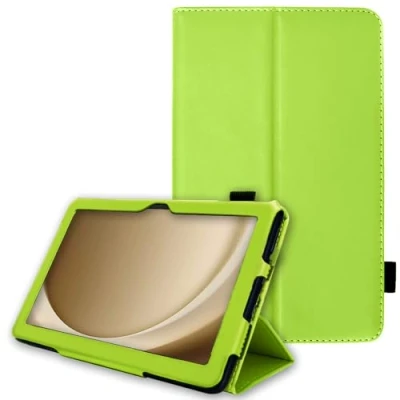 Afbeelding van TECHGEAR lederen hoesje voor Samsung Galaxy Tab A9 Plus 11 inch (SM X210 / SM X215) Premium PU slanke foliostandaard smart met handriem, automatisch slapen/wakker [groen]