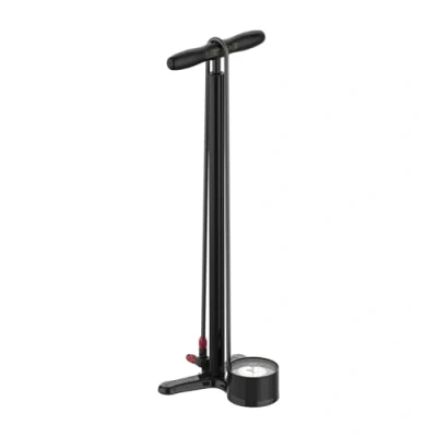 Afbeelding van Lezyne Classic Floor Drive Vloerpomp Extra lang 15 bar maximale druk Manometer 8,9cm Stevige slang Staande pomp Metalic Zwart