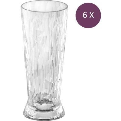 Afbeelding van Koziol Superglas Club No. 11 Bierglas 500 ml Set van 6 Stuks Kunststof Transparant