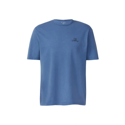 Afbeelding van QS Tshirt print, Heren, Maat: Small, Royalblau