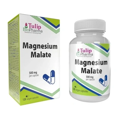 Afbeelding van Magnesiummalaat 2000 mg per portie 120 veganistische capsules, getest door derden, geen vulstoffen of bulkers