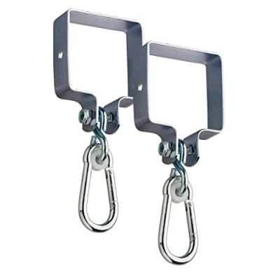Afbeelding van Set van 2 schommelklemmen met karabijnhaak, voor kanthout 9 x cm