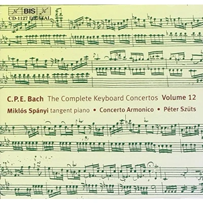 Afbeelding van Miklós Spányi, Concerto Armonico C.P.E. Bach: Keyboard Concertos Vol.12 (CD)