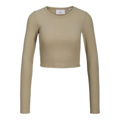 Afbeelding van JACK &amp; JONES Jixx Jaxfeline Le Rib T shirt voor dames, Noos, wierook. , L