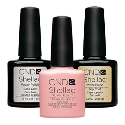 Afbeelding van CND Originele Shellac Nude Knickers Plus Base Coat Top 7,3 ml 1er Set 1 x 22