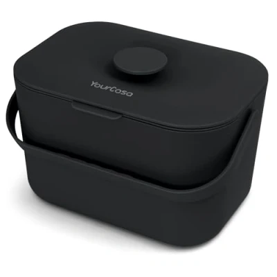Afbeelding van YourCasa Biologische afvalemmer keuken, 5 liter, compostemmer voor dagelijks biologisch afvalcontainer, vaatwasmachinebestendig, geurdicht met zeef en ergonomische handgreep, bio vuilnisemmer, kleine