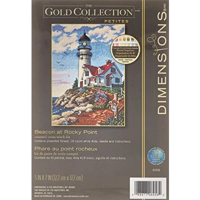 Afbeelding van Borduurpakket Beacon at Rocky Point DIMENSIONS GOLD COLLECTION PETITES
