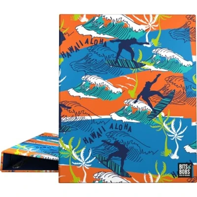 Afbeelding van Grafoplás Ordner A4, Hawaii Bits&amp;Bobs Pop Up Desing, 4 gemengde ringen 25 mm, FSC gecertificeerd, glanzend gelamineerd, perfect schoolmateriaal