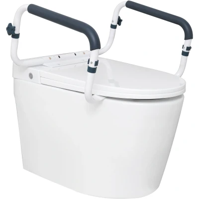 Afbeelding van VEVOR toilet opstahulp toiletbrilverhoger armleuning 410 510 mm verstelbare breedte, 136 kg draagvermogen robuuste toiletbeugels toiletbeugel