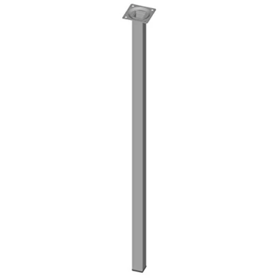 Afbeelding van Element System 18133 00312 meubelvoet vierkant metalen vierkante voet, ideaal als tafelpoot voor het ontwerpen van individuele meubels, wit aluminium, 25 x mm, lengte 700 4 stuks