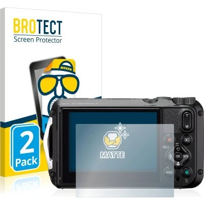Afbeelding van BROTECT (2 Stuks) Antireflecterende Beschermfolie voor Ricoh WG 6 Anti Glare Screen Protector, Mat, Ontspiegelend