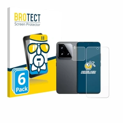 Afbeelding van BROTECT Screenprotector voor Xiaomi 15 (Voor+Camera) Folie Beschermfolie Beschermglas transparant (6 Stuks)