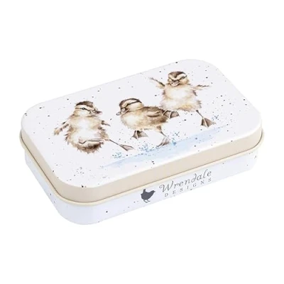 Afbeelding van Wrendale Blikje &#039;Puddle Ducks&#039; Duck Mini Tin Doosje Eendjes Designs