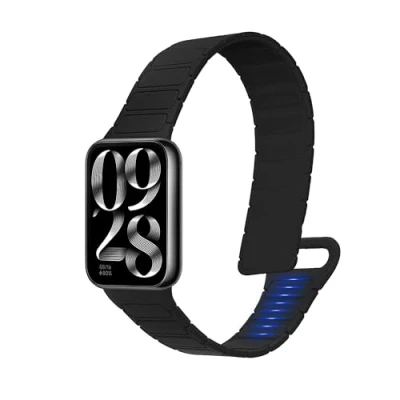 Afbeelding van kwmobile sporthorloge Band geschikt voor Xiaomi Smart 8 Pro / 9 bandje Smartwatch of activity tracker polsband Met magneetsluiting In zwart