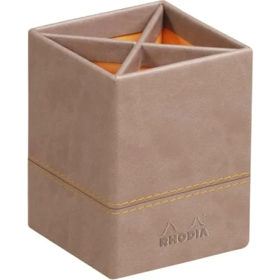 Afbeelding van Rhodia 318814C pen &amp; potloodhouder Kunstleer Taupe