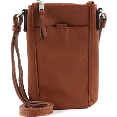 Afbeelding van FREDsBRUDER Leren Schoudertas Art Collection Crossbody Bag Golden Brown Bruine
