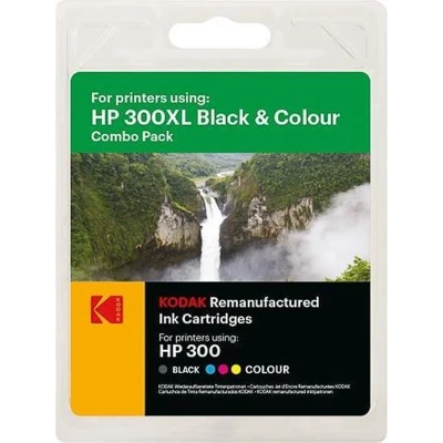 Afbeelding van Kodak HP 300XL CN637EE inkt Zwart+kleur Rebuilt 2 pack