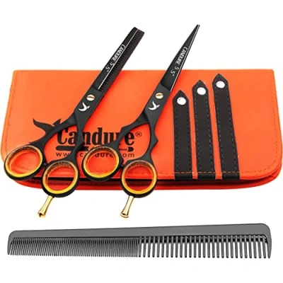 Afbeelding van Kappersschaar, 2 Delige kapper Set, 5,5&quot; Roestvrijstalen Kappersschaar met kam, Professionele Kappersset voor Kapper, Heren, Dames en Kinderen