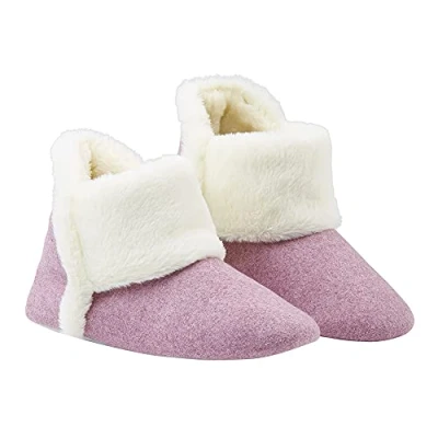 Afbeelding van DUNLOP pantoffels voor dames, pluizige met traagschuim inlegzolen, roze, 39 EU