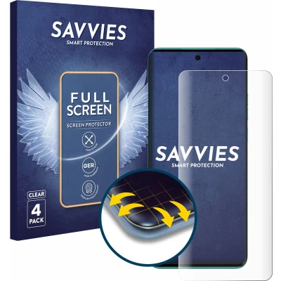 Afbeelding van Savvies Screenprotector voor Motorola Edge 40 Neo Folie Beschermfolie transparant volledig dekking (4 Stuks)