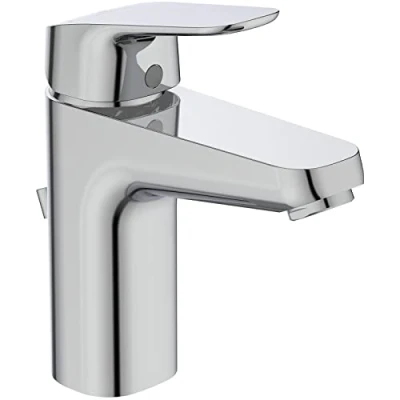 Afbeelding van Ideal Standard Ceraflex Wastafelmengkraan Metalen trekknop Afvoerfitting G1 1/4 Montage Bodem Stijve Gegoten Uitloop Oppervlak: Chroom, B1713AA