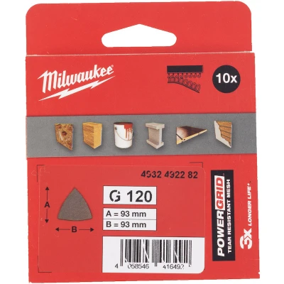 Afbeelding van Milwaukee Accessoires Delta Schuurpapier PG Mesh 93x93 HL G120 10 stuks 4932492282