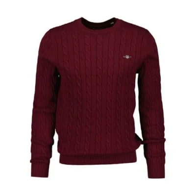 Afbeelding van GANT Katoenen kabel C hals, robijnrood, 5XL