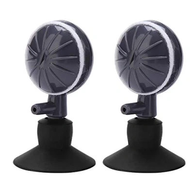 Afbeelding van Bubble Air Stones, 2pcs Rotating Stone Disc Adjustable Oxygen Airstones Diffuser Aeration Pump with Suction Cups for Aquariums Fish Tank Hydroponics