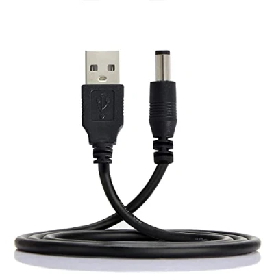 Afbeelding van cablecc USB 2.0 A Type Mannelijk naar 5.5 x 2.5mm DC 5V Stekker Vat Connector Laadkabel 80cm