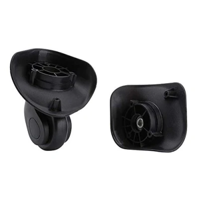 Afbeelding van Alomejor 2 stuks bagage koffer wiel links en rechts draaibare wielen reserveaccessoires voor trolley koffer, zwart.