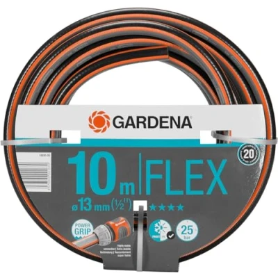 Afbeelding van GARDENA Comfort FLEX slang 13 mm (1/2&quot;) 10 m: Vormvaste, flexibele tuinslang met Power Grip profiel, hoogwaardige spiraalweving, 25 bar barstdruk, zonder Original System onderdelen (18030 20)